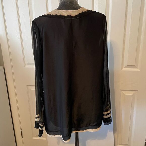 Viviana Uchitel Silk Blouse size 2 - Picture 2 of 10